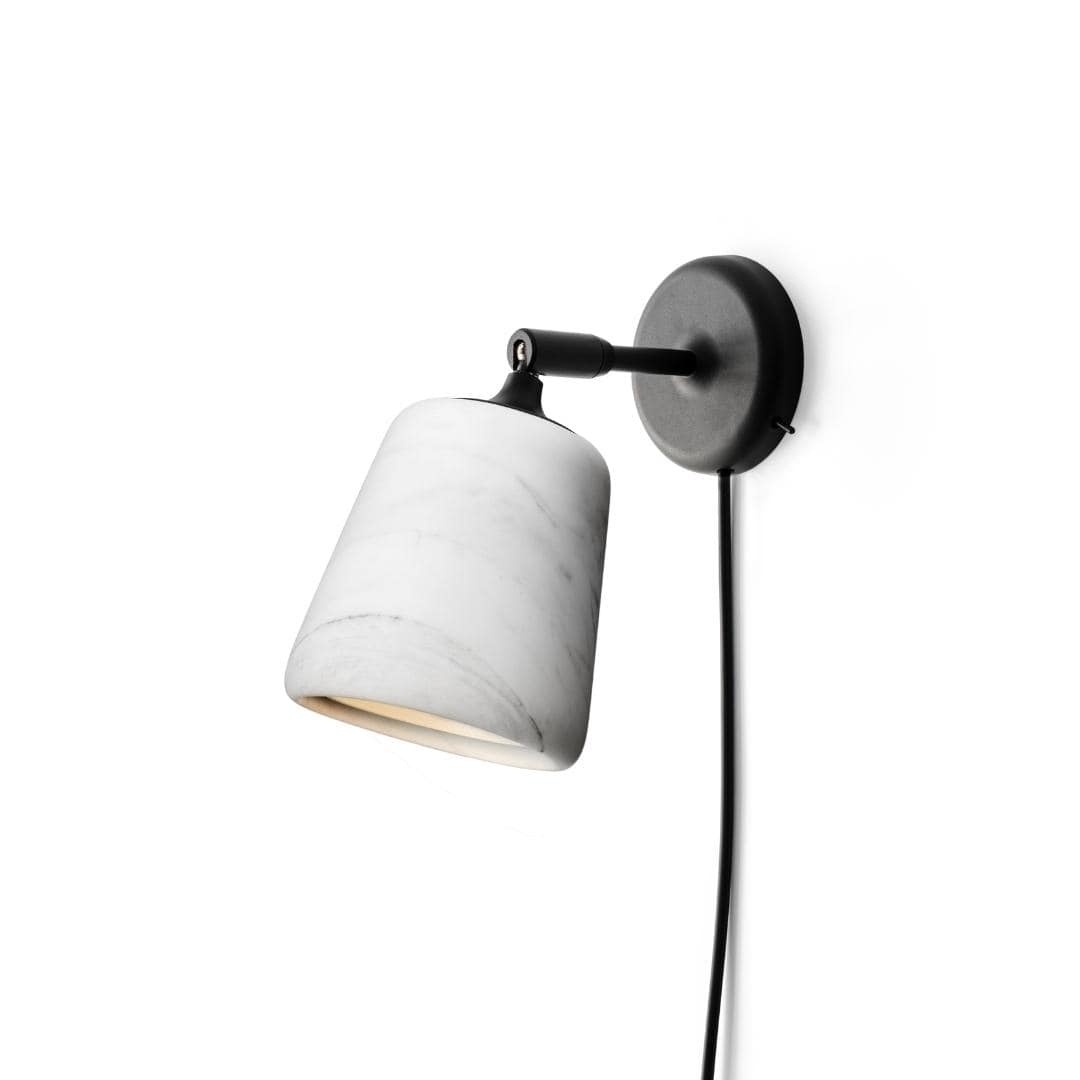 Material Væglampe Hvid Marmor     fra New Works