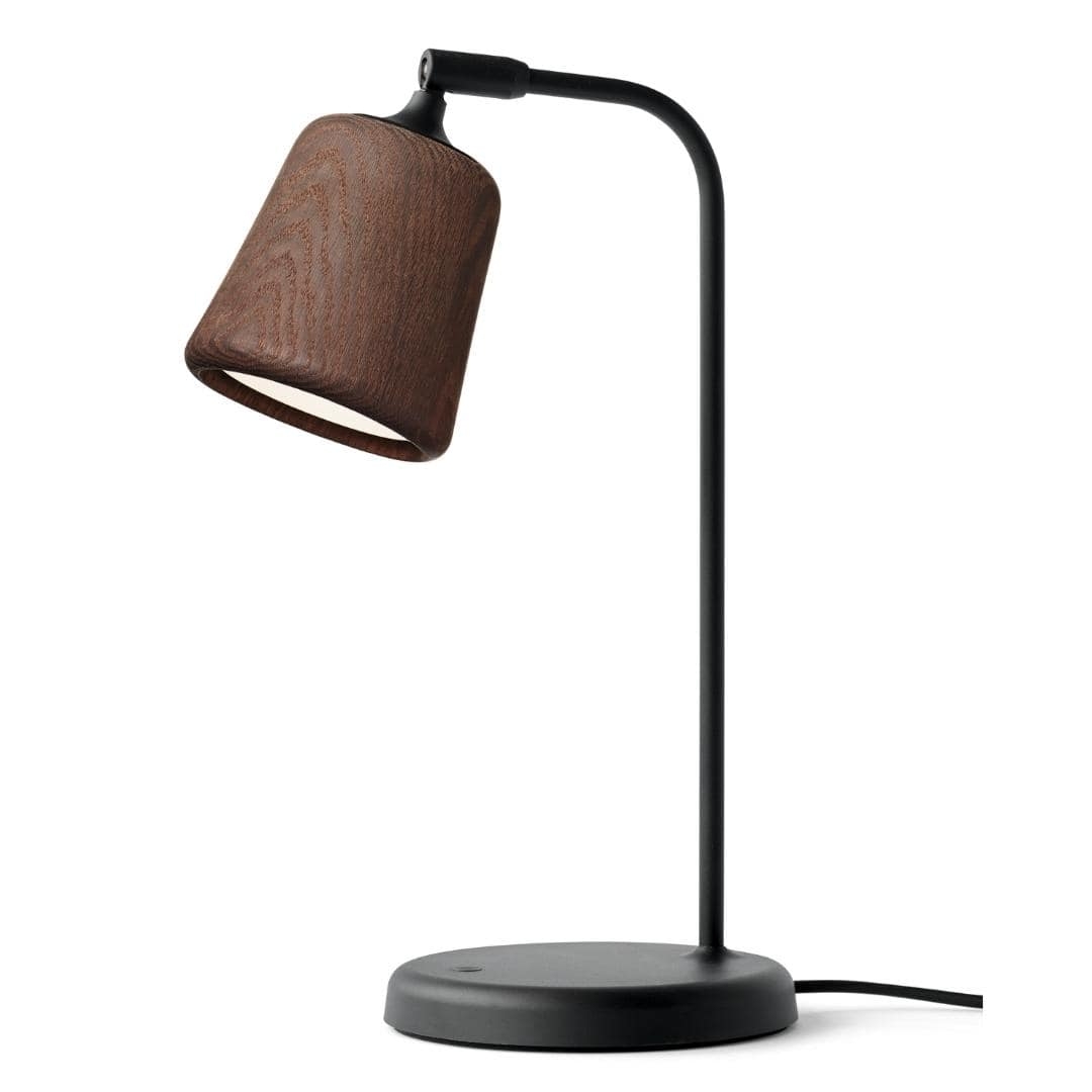 Material Bordlampe Røget Eg     fra New Works