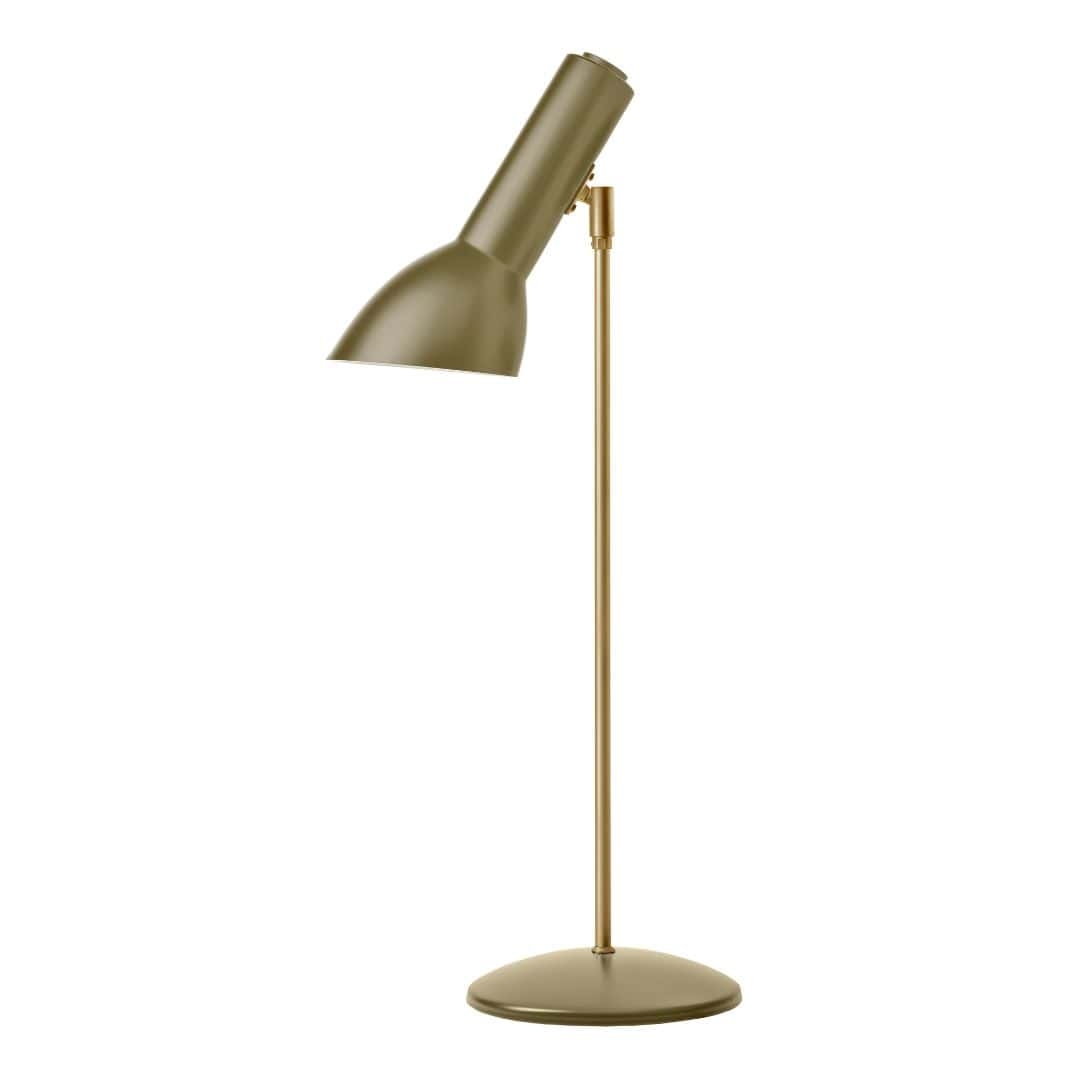 Oblique Messing Bordlampe Olivengrøn     fra Cph Lighting