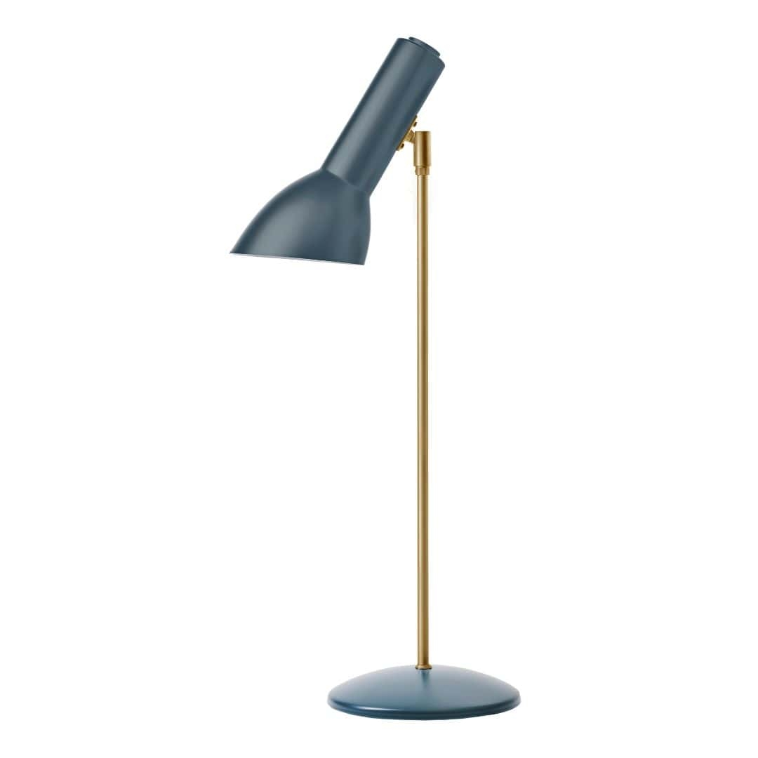 Oblique Messing Bordlampe Petroleumsblå     fra Cph Lighting
