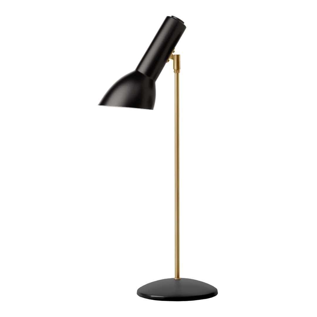 Oblique Messing Bordlampe Sort fra Cph Lighting