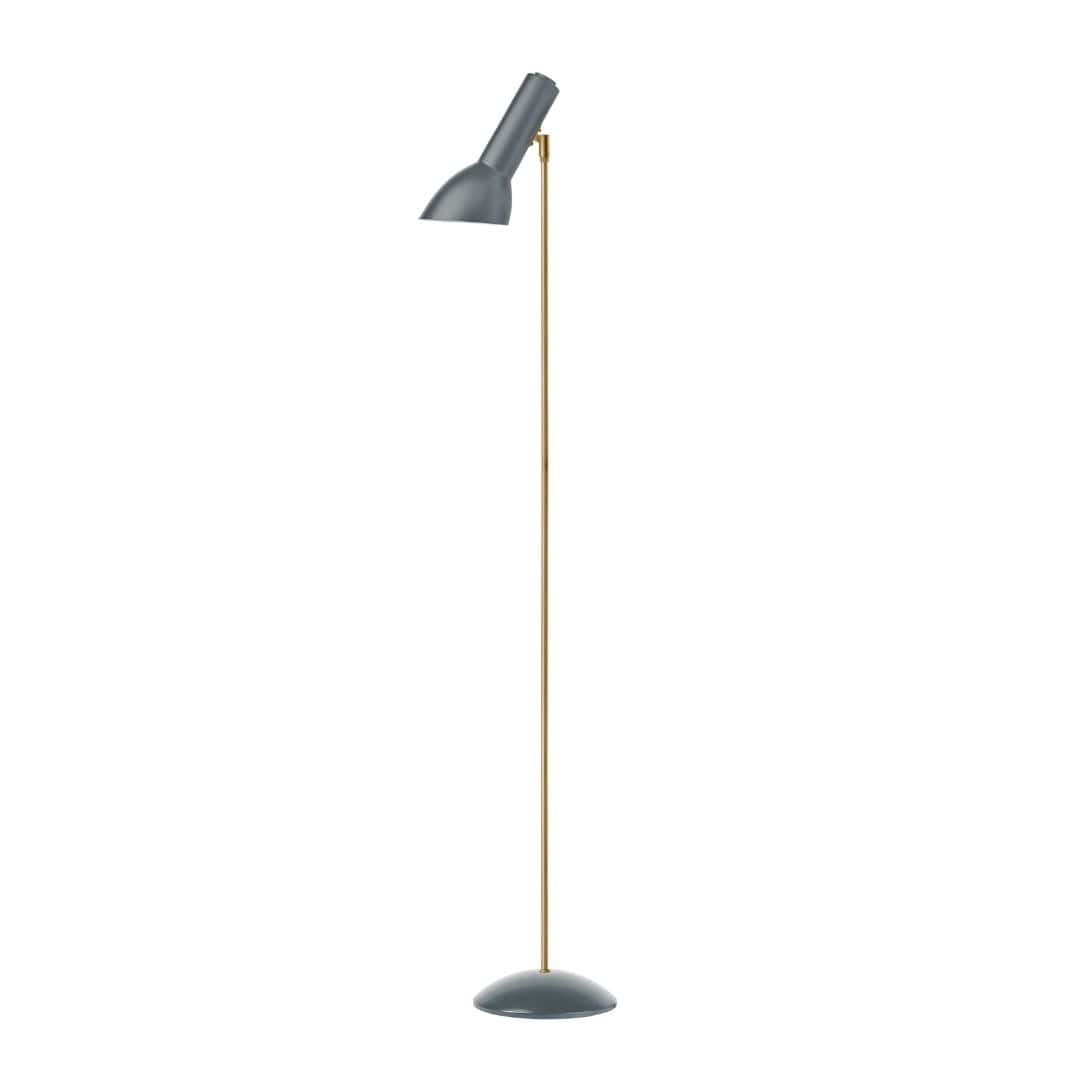 Oblique Messing Gulvlampe Flintgrå     fra Cph Lighting