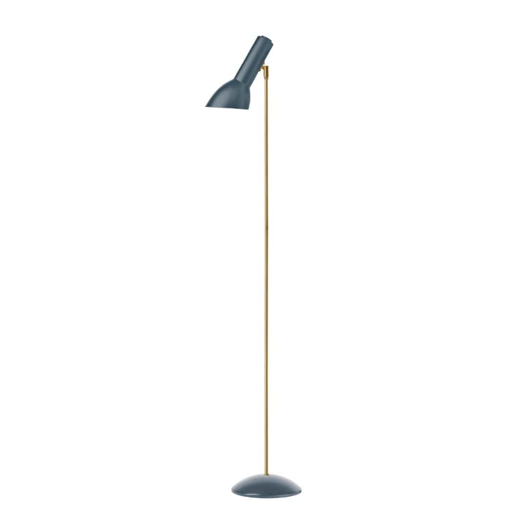 Oblique Messing Gulvlampe Petroleumsblå     fra Cph Lighting