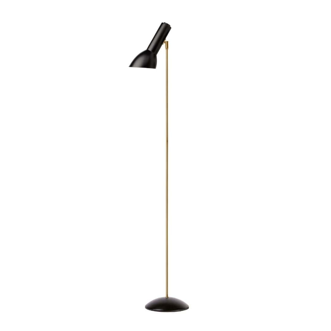 Oblique Messing Gulvlampe Sort     fra Cph Lighting