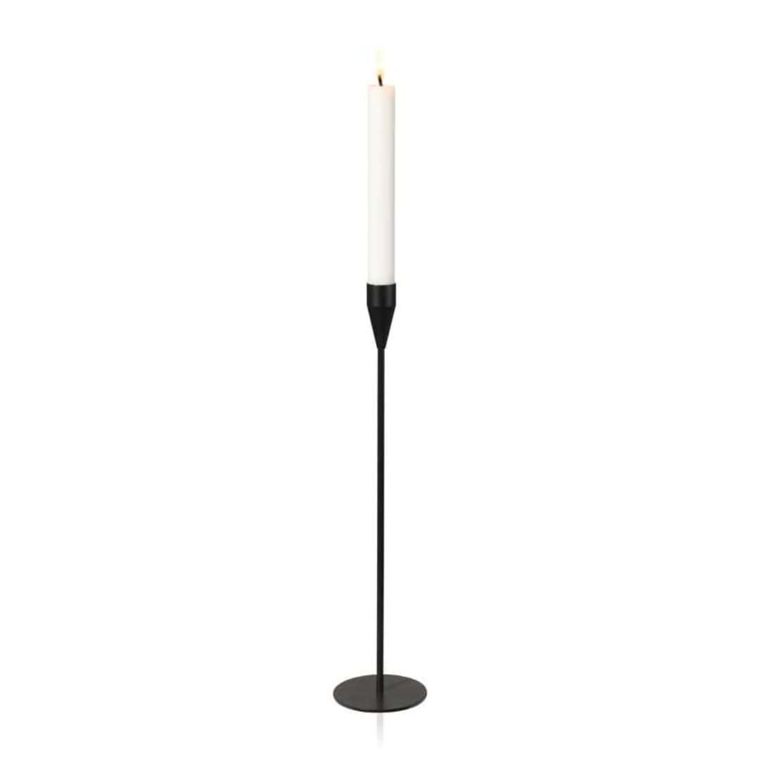 Saturn Sort Lysestage 36 Cm     fra Piet Hein