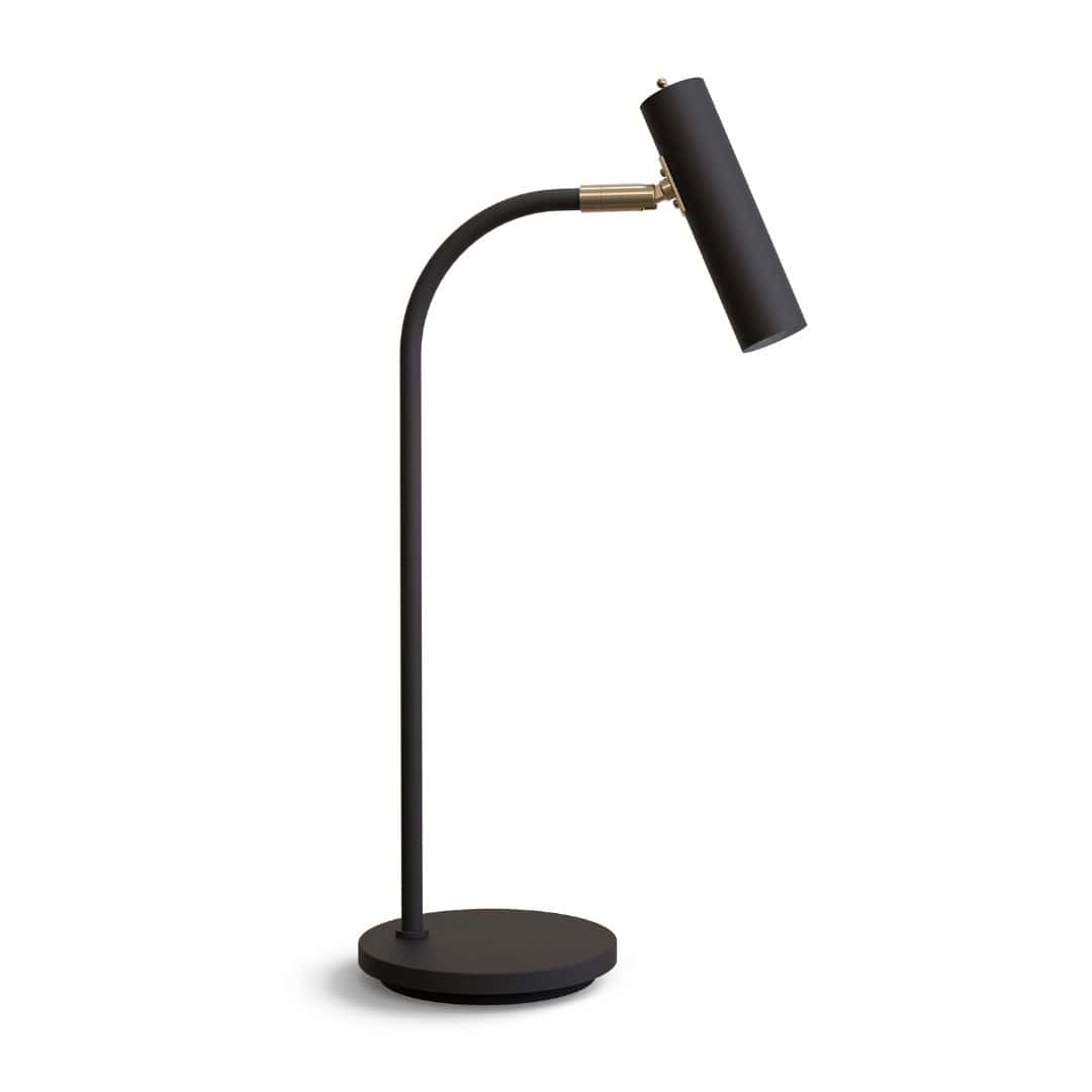 Slender Bordlampe Sort Messing     fra Belid