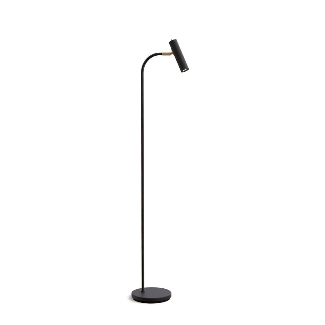 Slender Gulvlampe Sort Messing     fra Belid