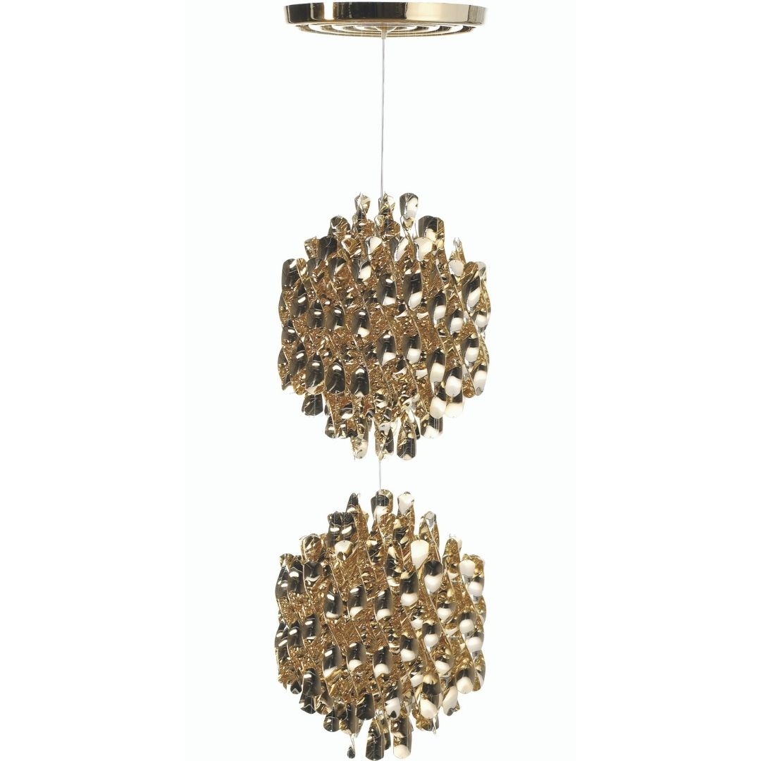 Spiral Pendel Sp2 Guld M Loftplade     fra Verpan