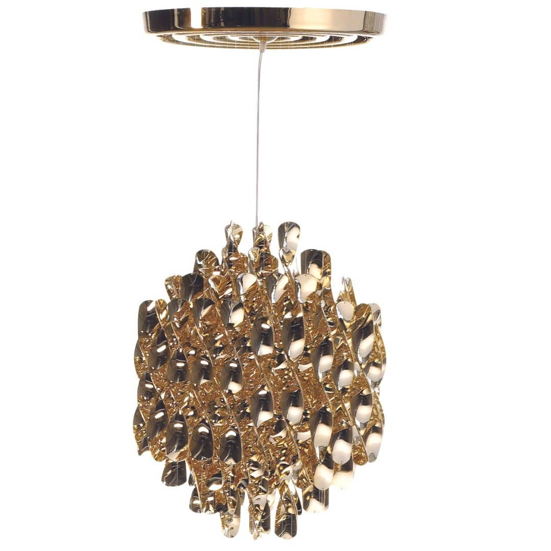 Spiral Pendel Sp1 Guld M Loftplade     fra Verpan