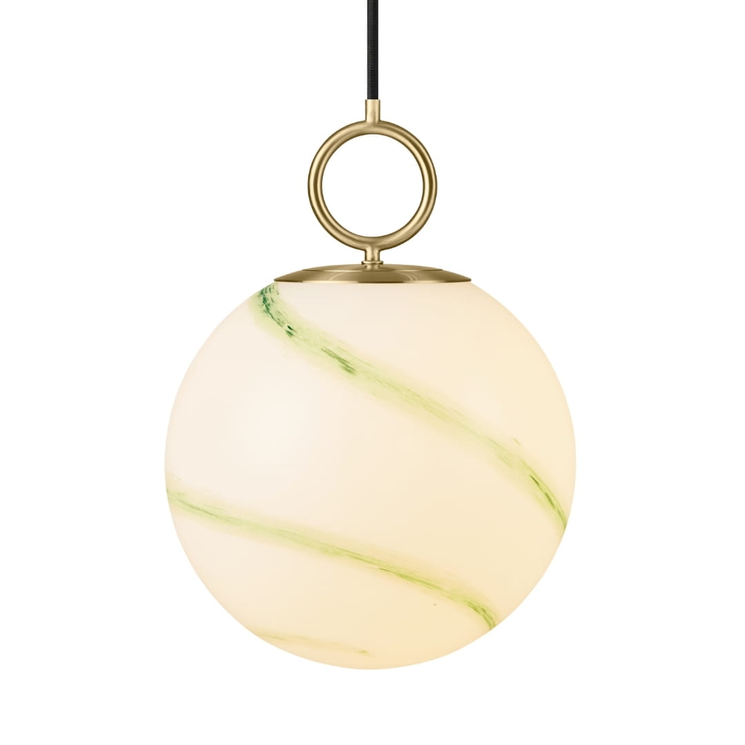 Stockholm Pendel ø25 Marble Green     fra Halo Design