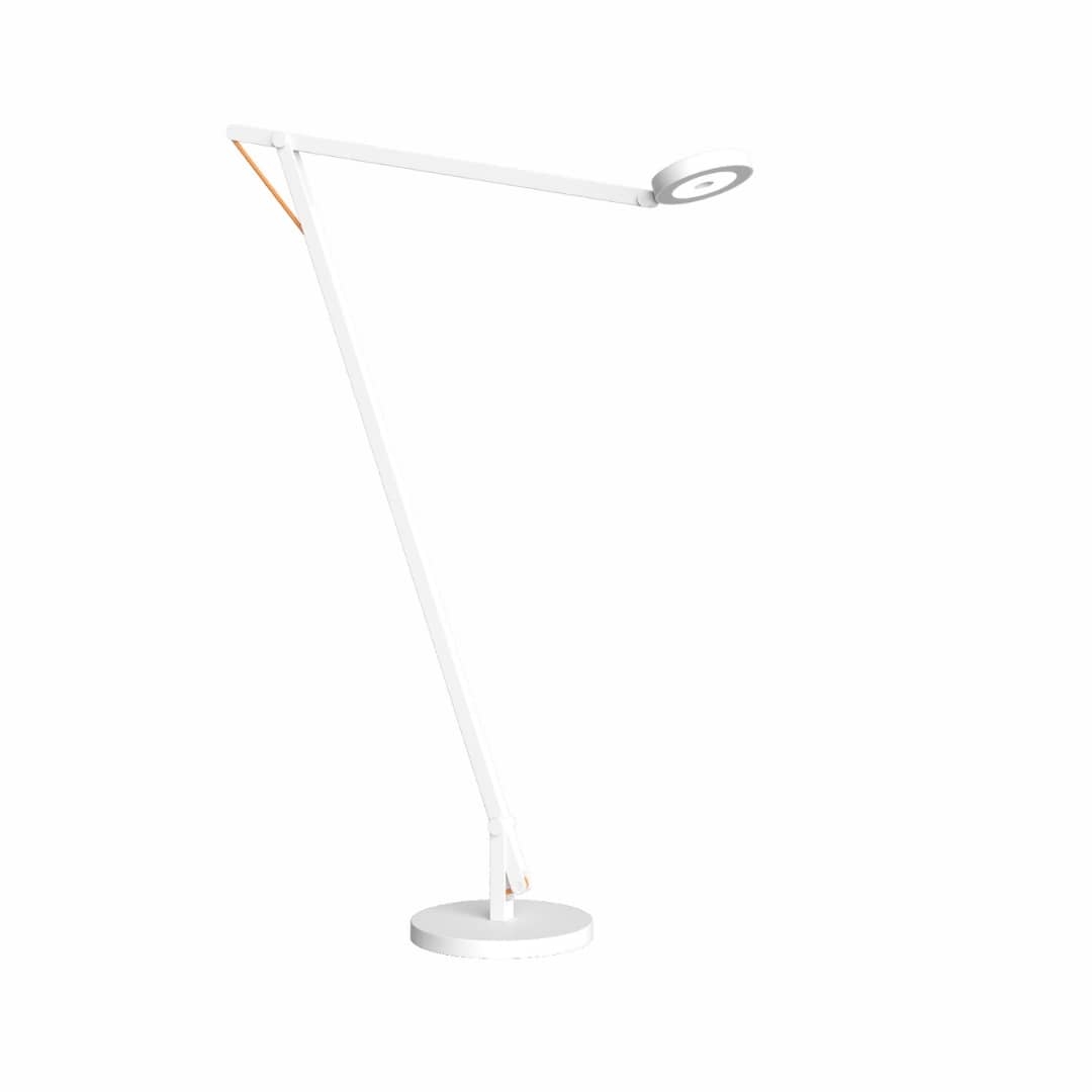 String F1 Gulvlampe Mat Hvid Orange Dtw     fra Rotaliana