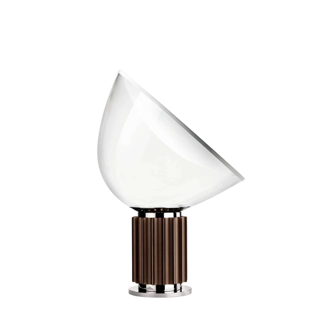 Taccia Glasskærm Bordlampe Led Bronze     fra Flos