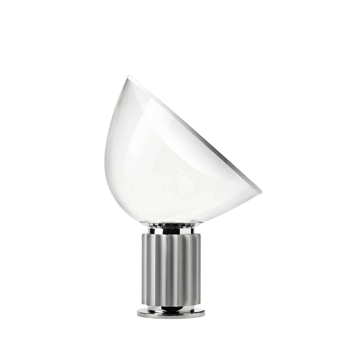 Taccia Glasskærm Bordlampe Led Sølv     fra Flos