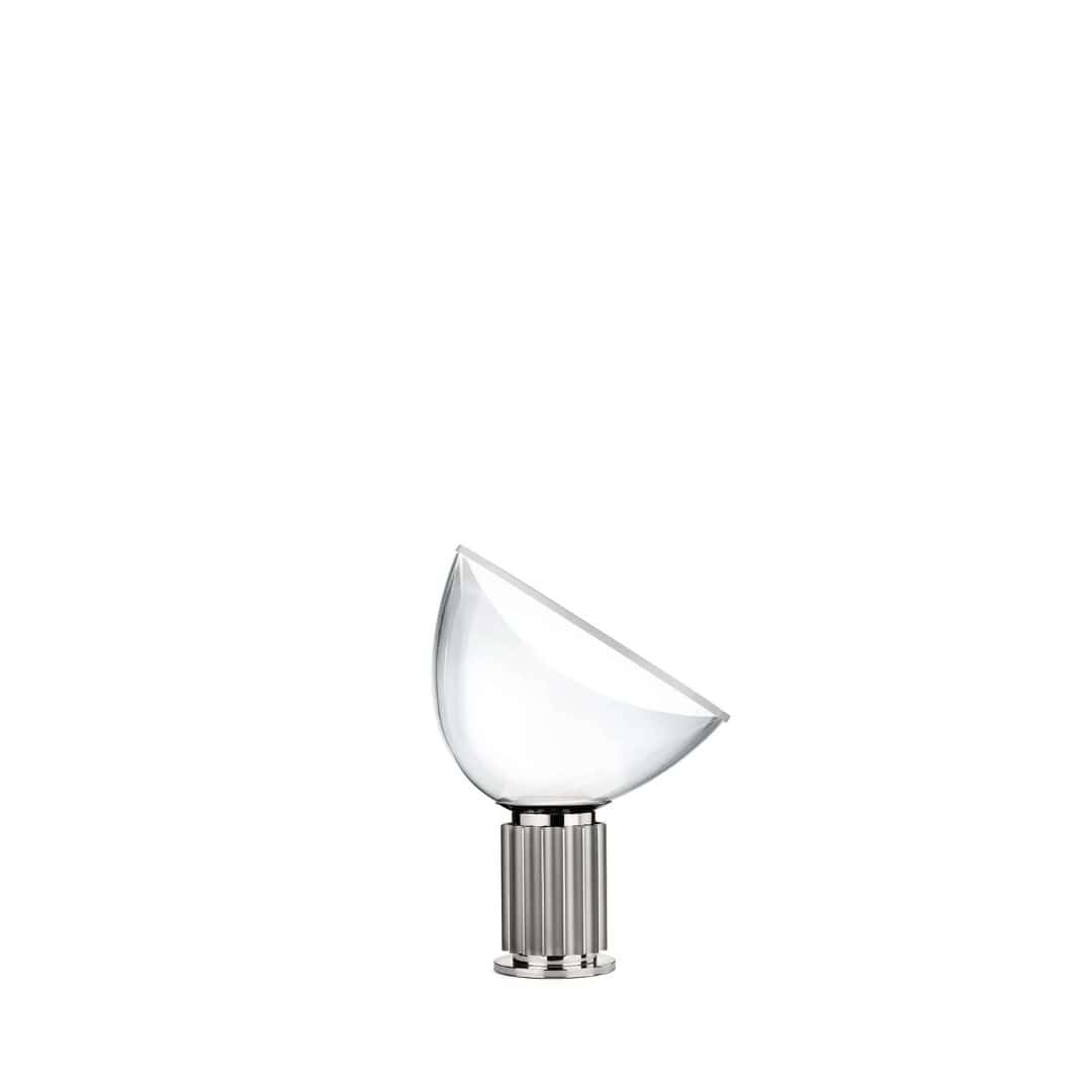 Taccia Small Glasskærm Bordlampe Led Sølv fra Flos