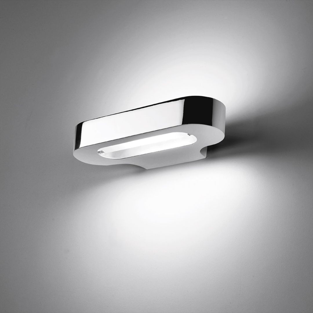 Talo Væglampe Led 21cm Blank Krom 3000k     fra Artemide