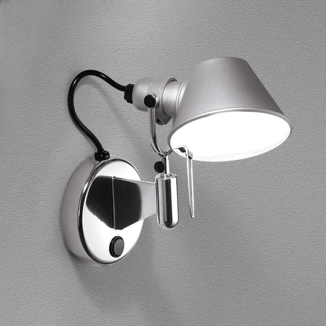 Tolomeo Micro Faretto Væglampe Led Alu M Afbryder fra Artemide
