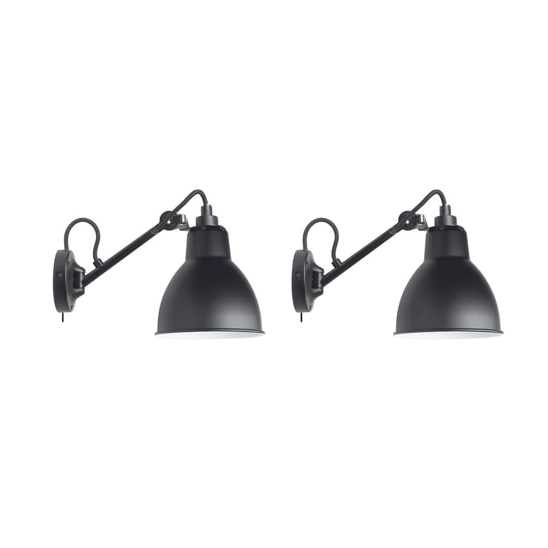 104 Væglampe Sort M Afbryder 2 Pak fra Lampe Gras