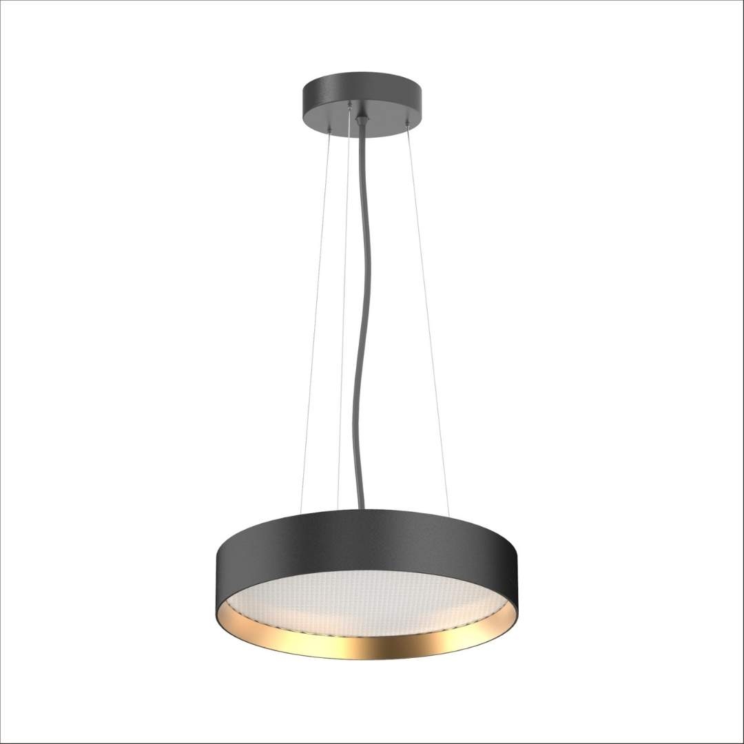 Lucia Pendel ø35 Black Gold     fra Loom Design