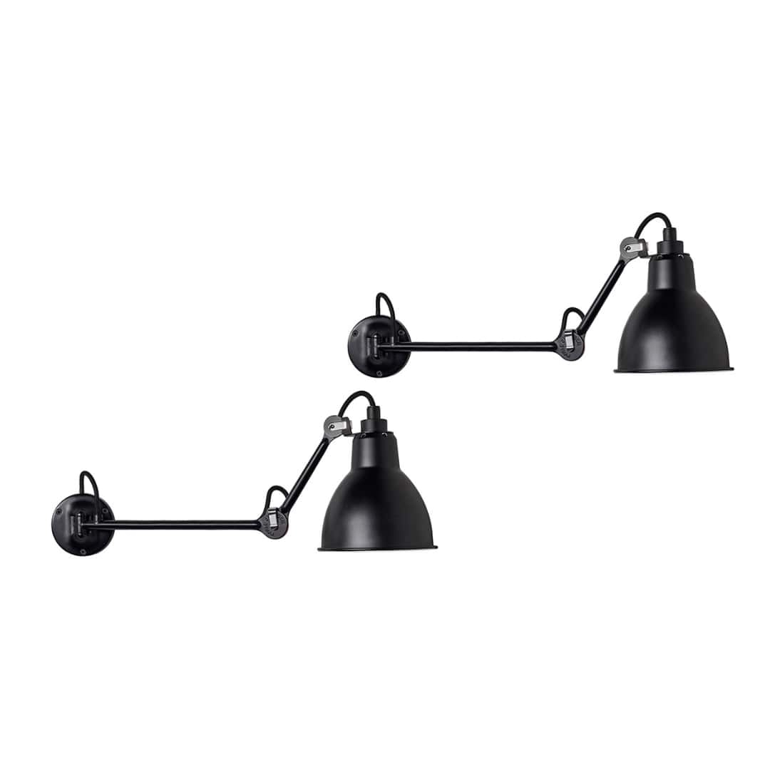 204 Væglampe L40 Sort 2 Pak     fra Lampe Gras