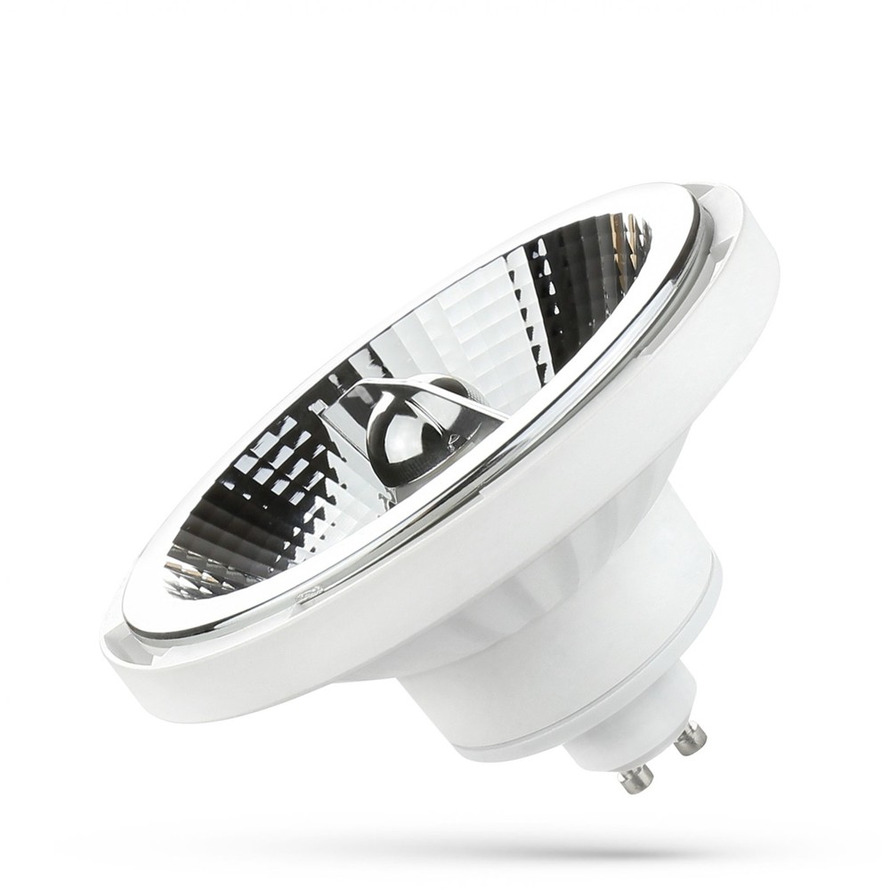 10w Gu10 Ar111 Led Spot   , Hvid, 20° Spredning, 5 års Garanti   Dæmpbar : Ikke Dæmpbar, Kulør : Varm fra Spectrum