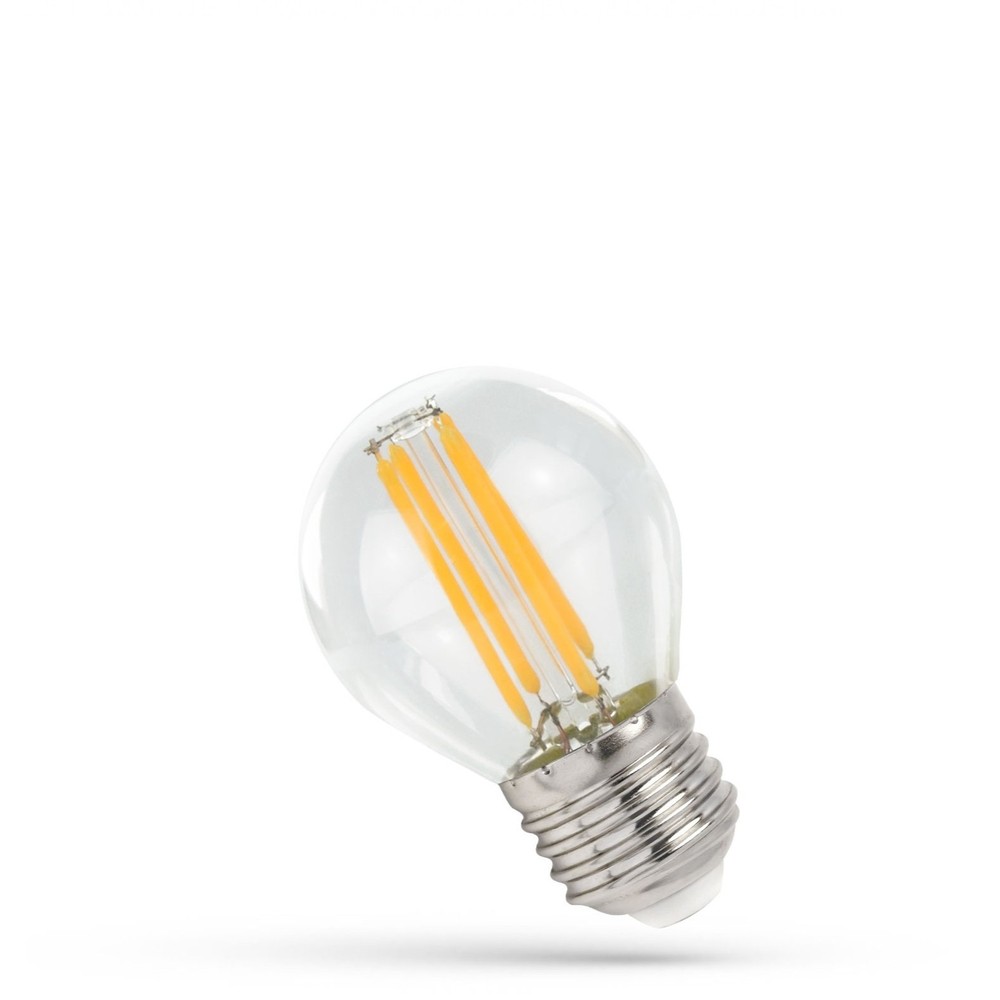 E27 5,5w Led Kronepære Filament G45, 300° Spredning Dæmpbar : Ikke Dæmpbar, Kulør : Neutral fra Spectrum