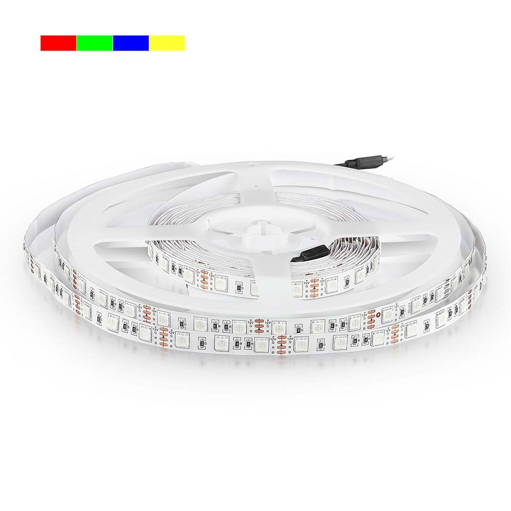 5m 11w M Rød Grøn Blå Gul Led Strip   60 Led Pr. Meter, Vælg Kulør   Kulør : Gul fra V-tac
