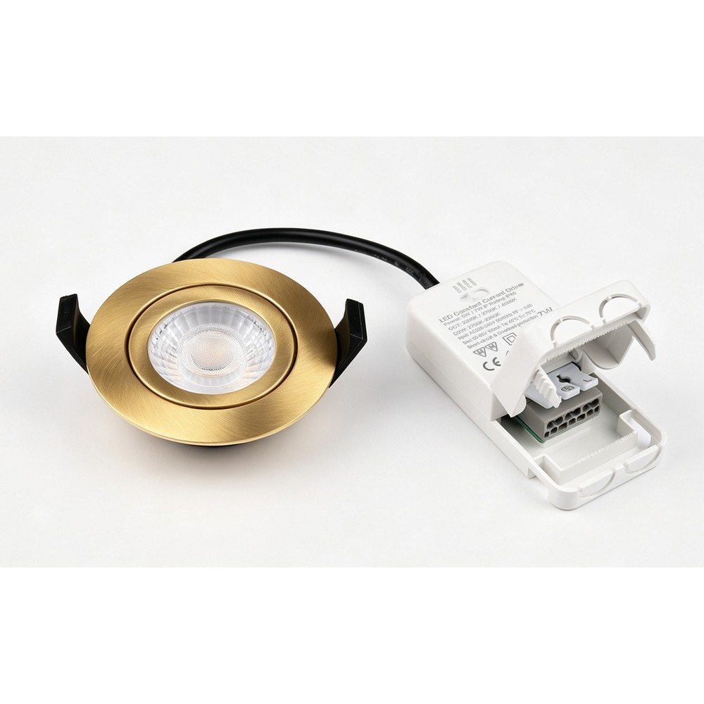 7w ø8,3cm Dimtowarm+cct Indbygningsspot Dæmpbar Ra96 Hul: ø6,8 Cm, Mål: ø8,3 Cm, Guld Dæmpbar : Dæmpbar fra Ledlife