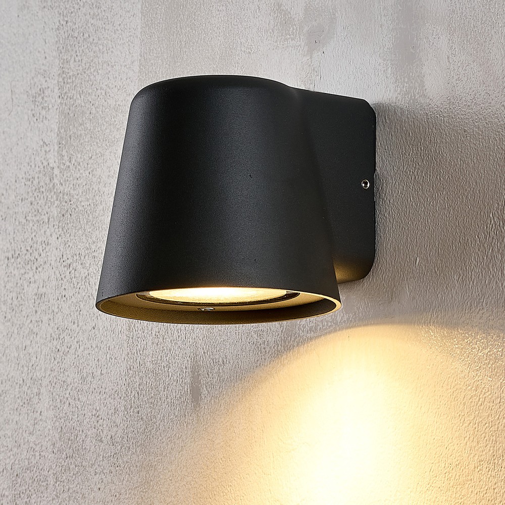 Gu10 Væglampe   Sort, Ip65, Inde Ude, Uden Lyskilde fra Ledlife