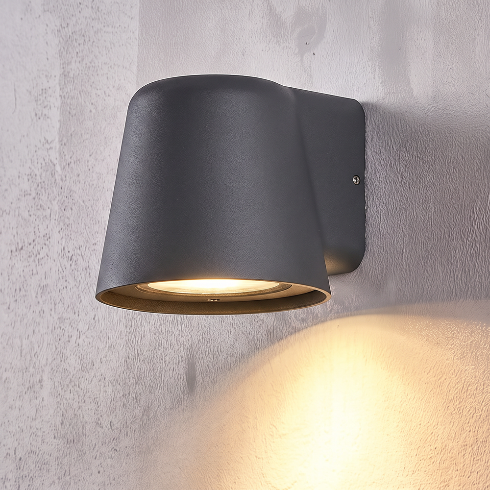 Avero Gu10 Væglampe   Grå, Ip65, Inde Ude, Uden Lyskilde fra Ledlife