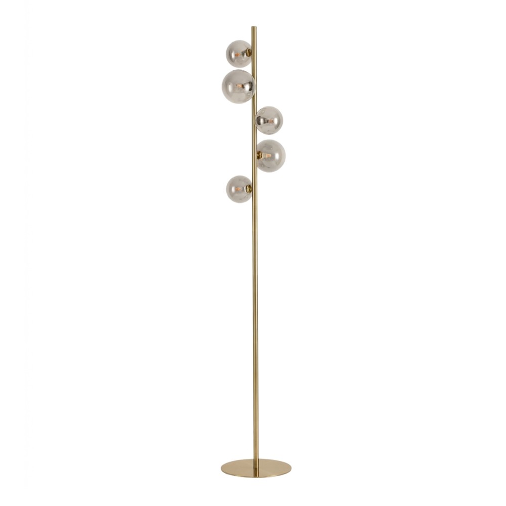 Oliva 5xg9 Gulvlampe Bronze   160cm, Røgfarvet Glas, Uden Lyskilde fra Ledlife