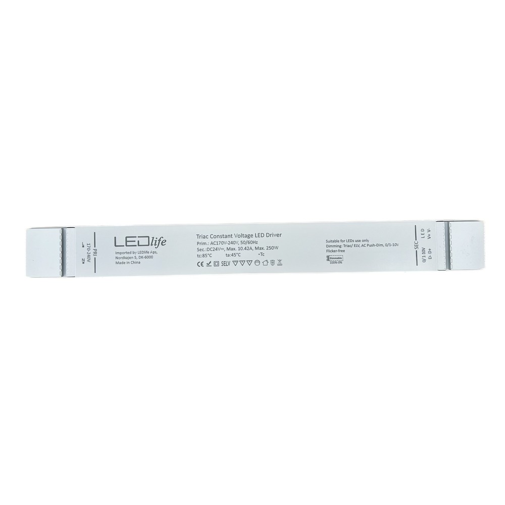 250w 24v Dc Dæmpbar Strømforsyning 10.41a, Ip20 Indendørs fra Ledlife