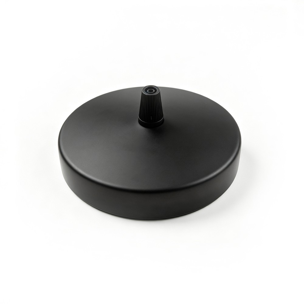 Baldakin I Sort   ø12cm, Højde 2,5cm, 1 Hul, Loftroset fra Ledlife
