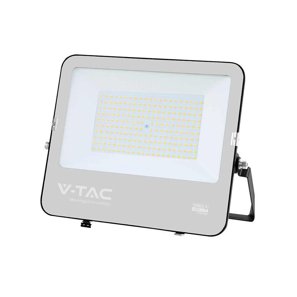 150w Led Projektør, Slimline   135lm W, Cree Chip, Ip65, Sort Hus, 6 års Garanti   Kulør : Kold fra V-tac