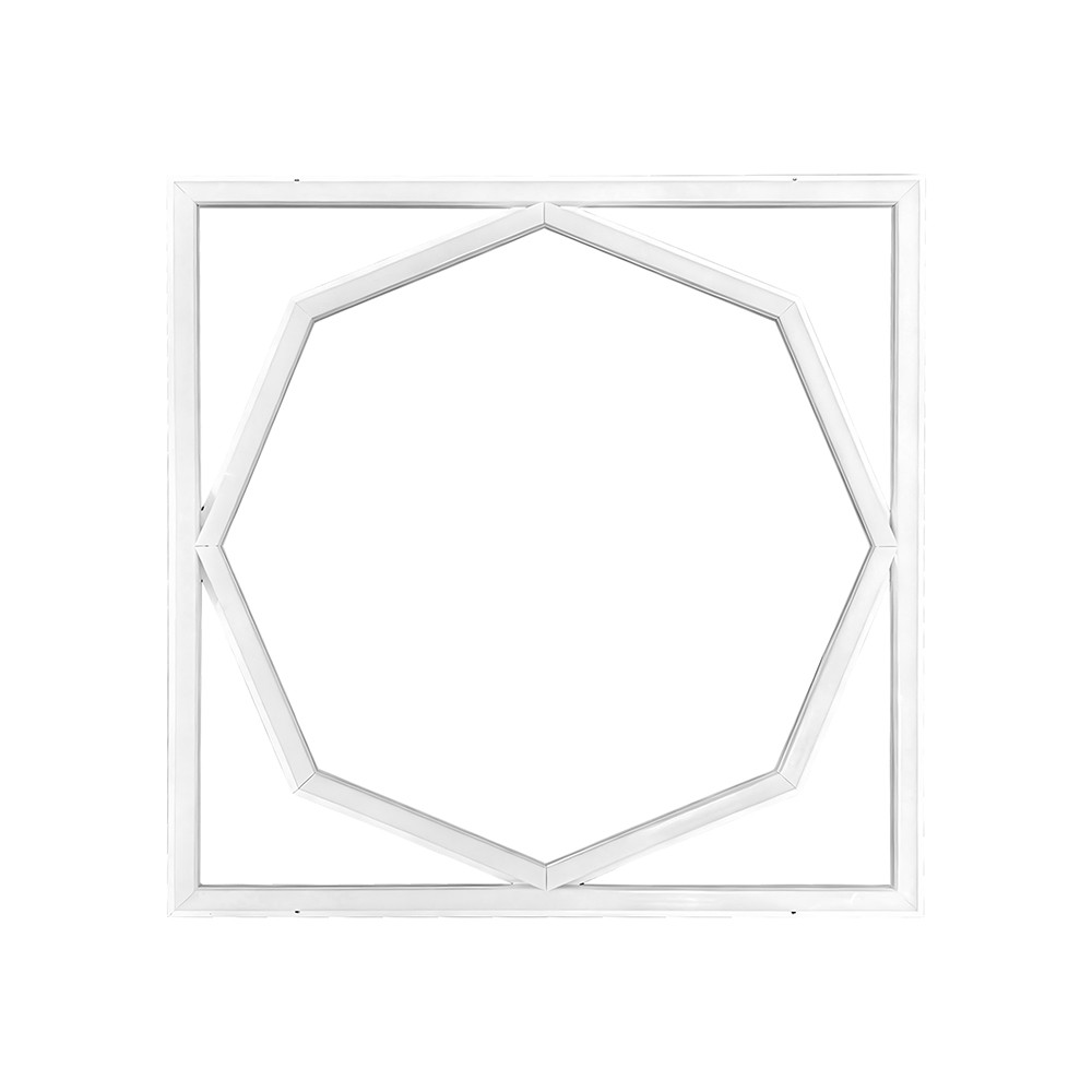 60x60 Led Octagon Borderline Panel, 72w 6500k, Dual Lifud Driver, Flicker Free Kulør : Kold fra V-tac