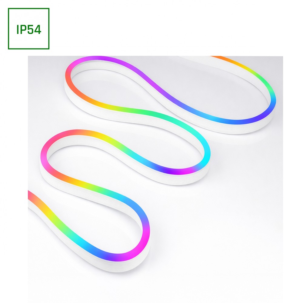 5m 1w M Rgb Digital Neon Flex Sæt Usb 5v, 30 Led Pr. Meter, Ip54, Inkl. Fjernbetjening Dæmpbar : Dæmpbar, Kulør : Rgb fra Spectrum