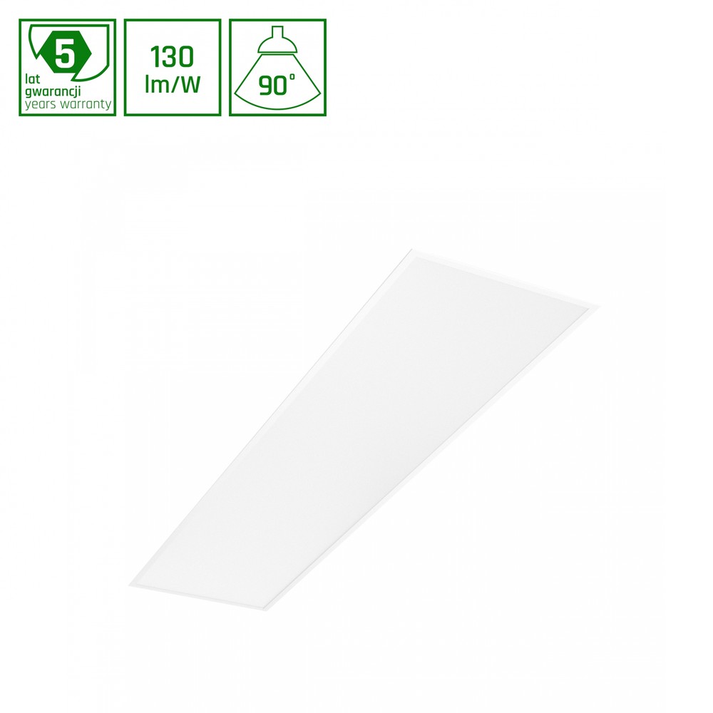 30x1200 Led Panel, 40w Ugr19, Ra90, Dali Dæmpbar, Bagbelyst, Hvid Kant Dæmpbar : Dali Dæmpbar, Kulør : Neutral fra Spectrum