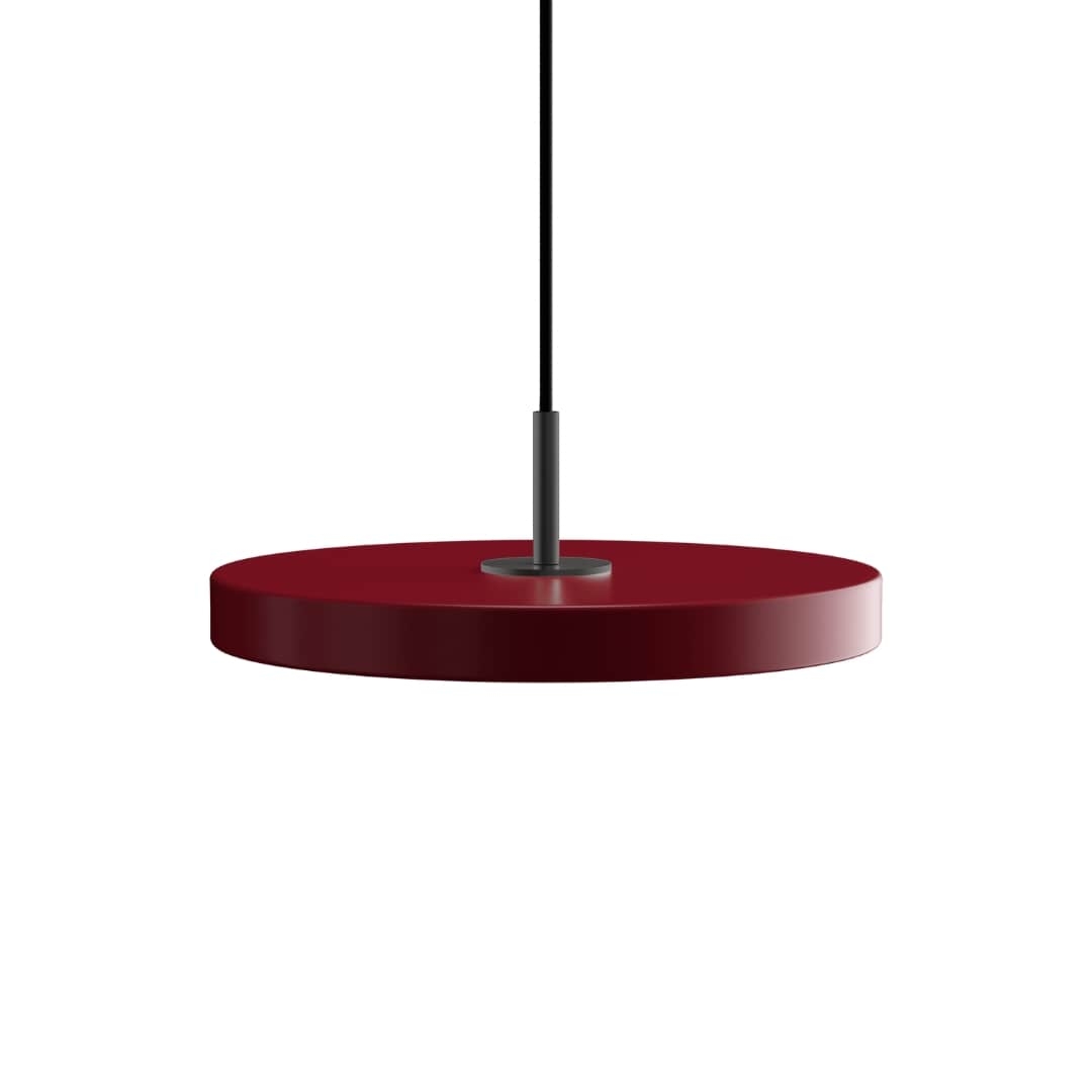 Asteria Plus Mini Pendel Ruby Red M  Sorttop     fra Umage