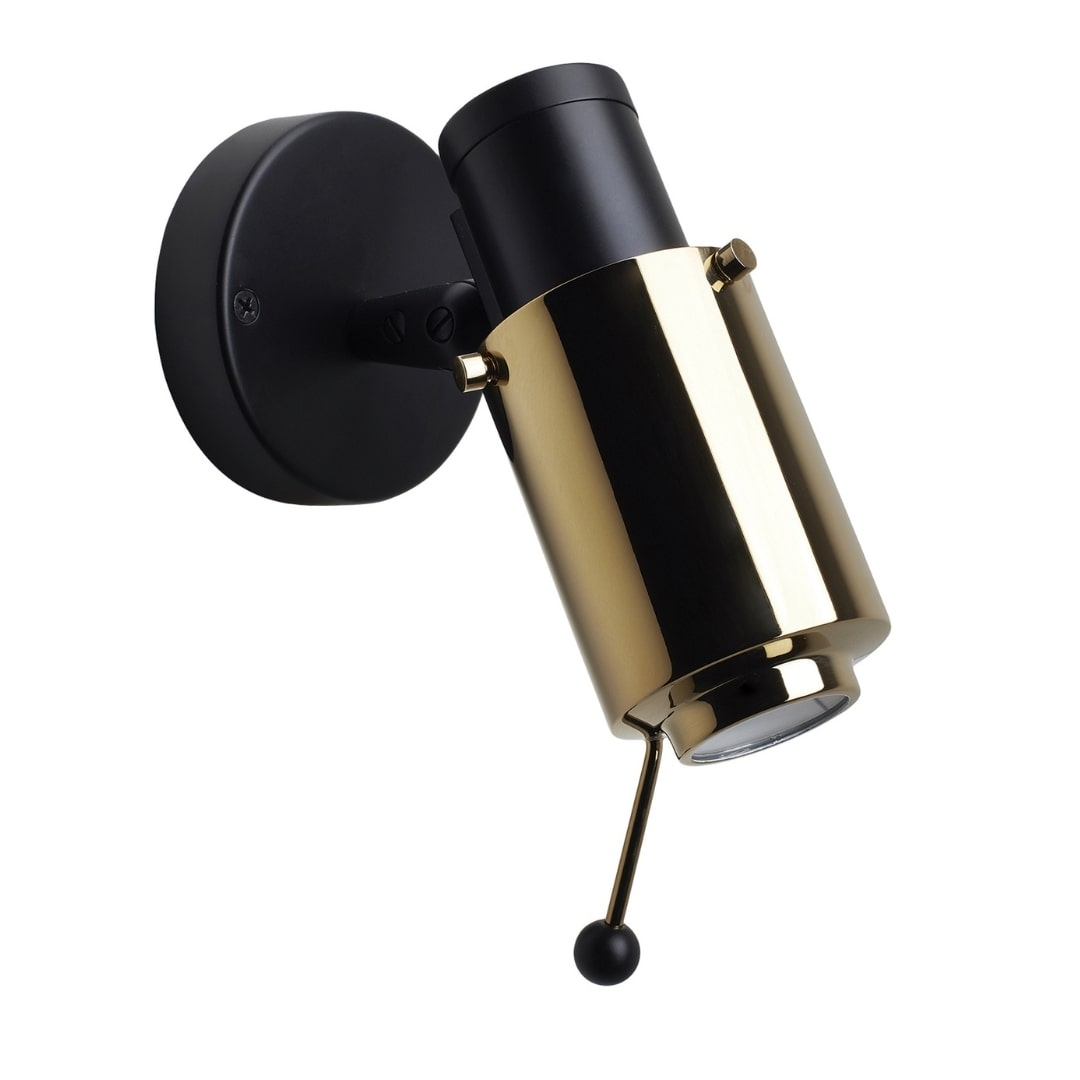 Biny Spot Mat Sort Guld M Afbryder     fra Dcw Editions