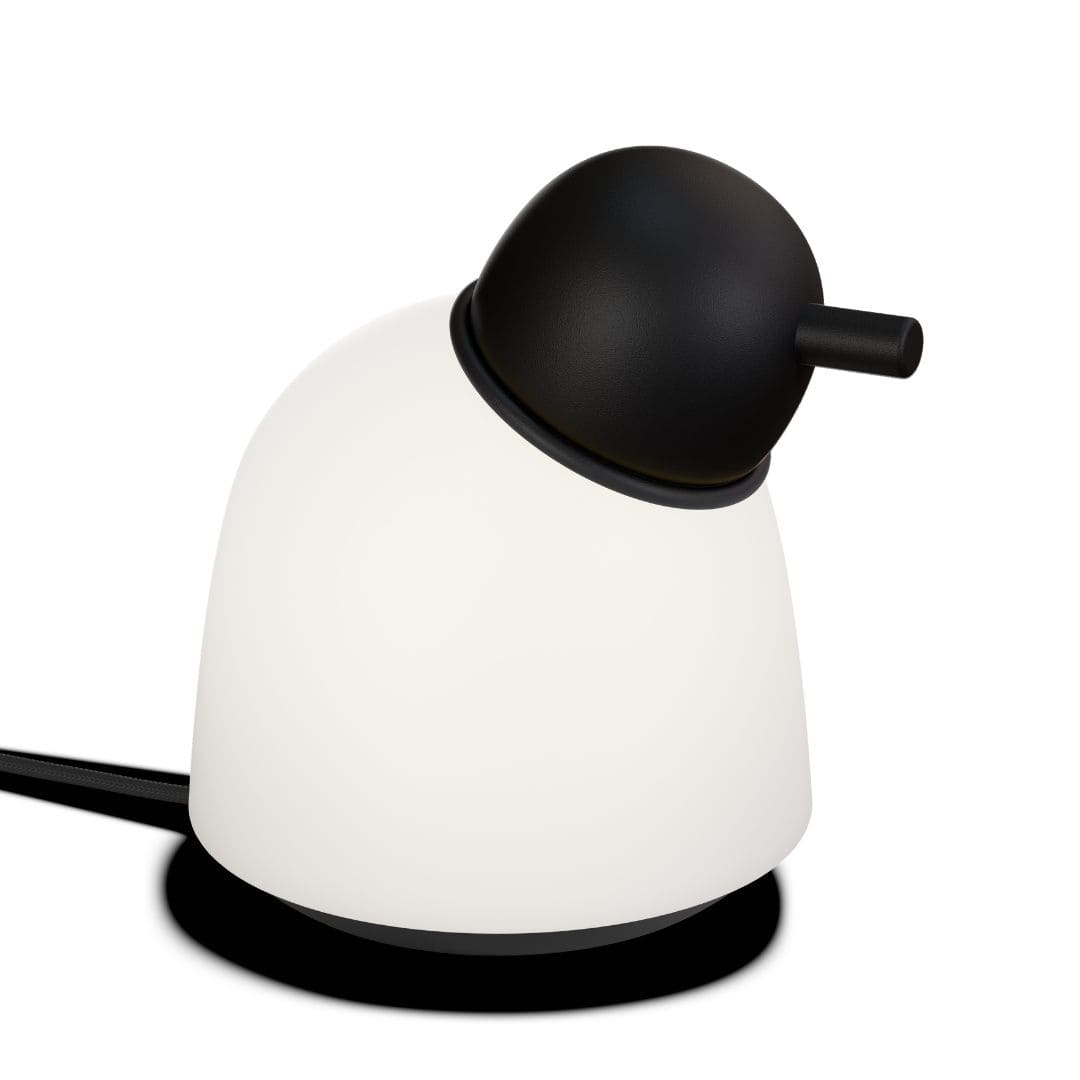 Bird Bordlampe Sort Opal     fra Belid