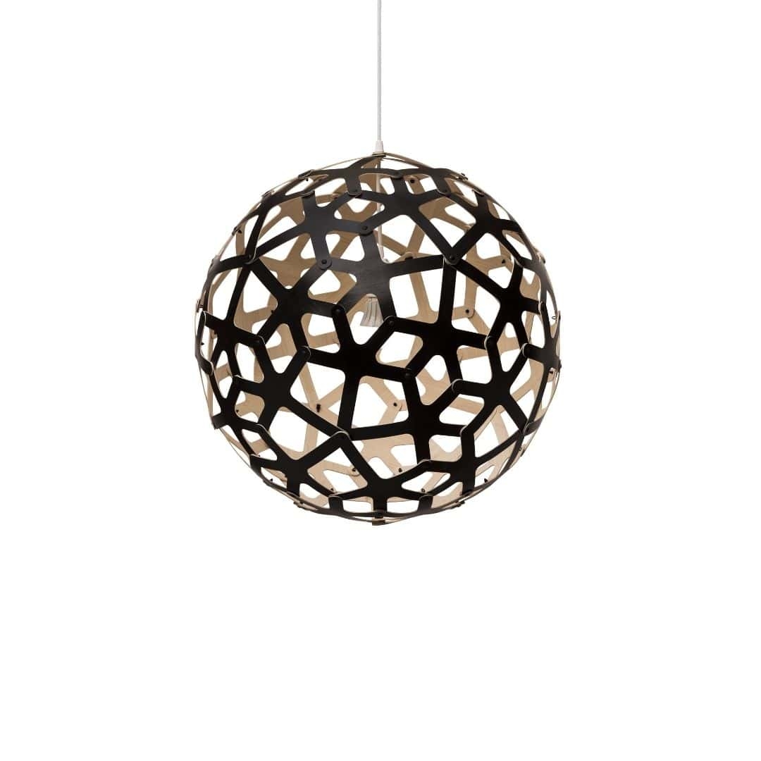 Coral ø60 Pendel Sort   Bamboo     fra David Trubridge