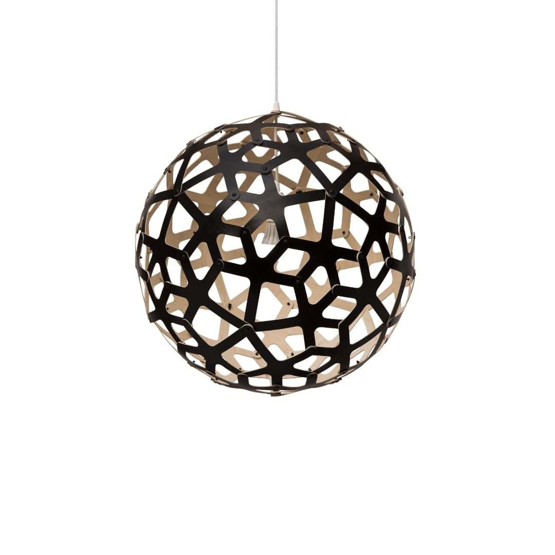 Coral ø80 Pendel Sort Bamboo fra David Trubridge