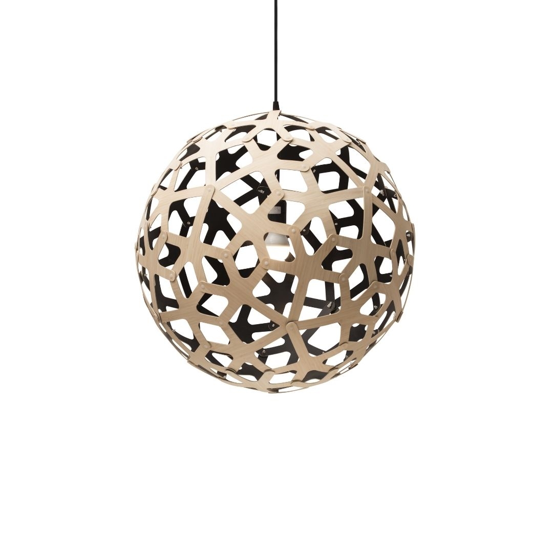 Coral ø80 Pendel Bamboo   Sort     fra David Trubridge