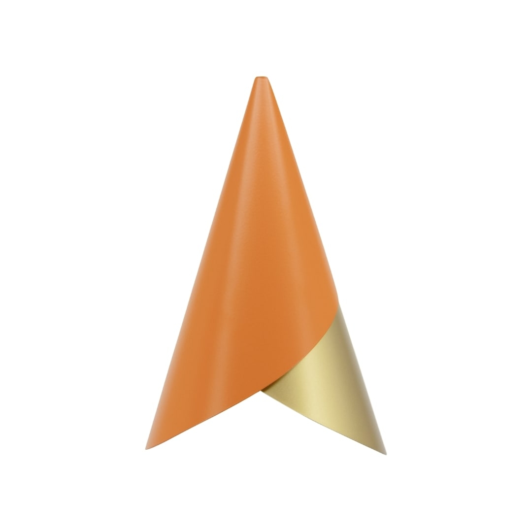Cornet Lampeskærm Nuance Orange & Messing     fra Umage