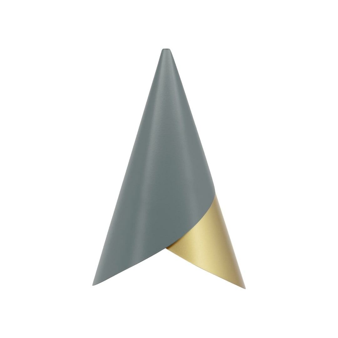 Cornet Lampeskærm Slate & Messing     fra Umage