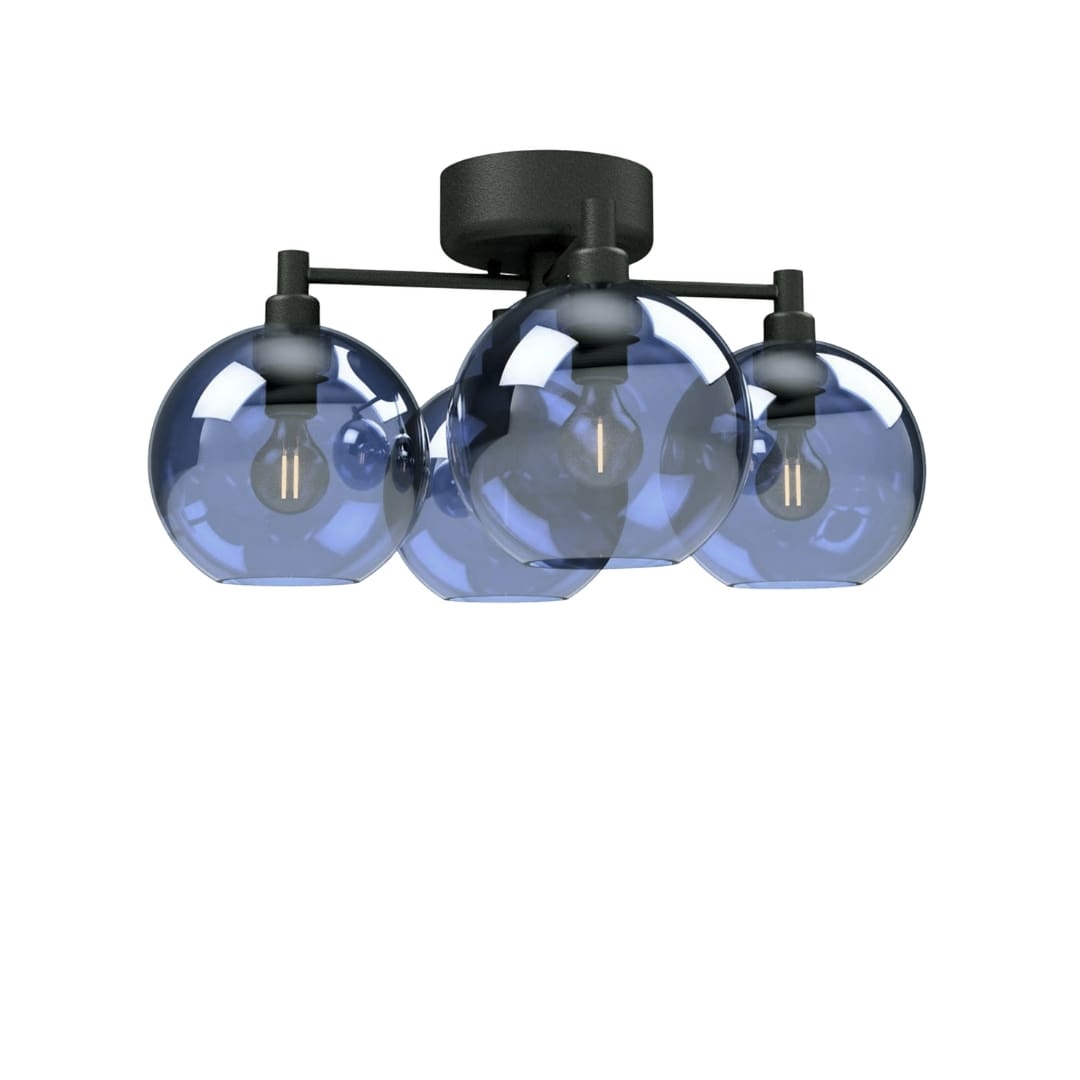 Gloria Plafond ø46 Sort Blå     fra Belid