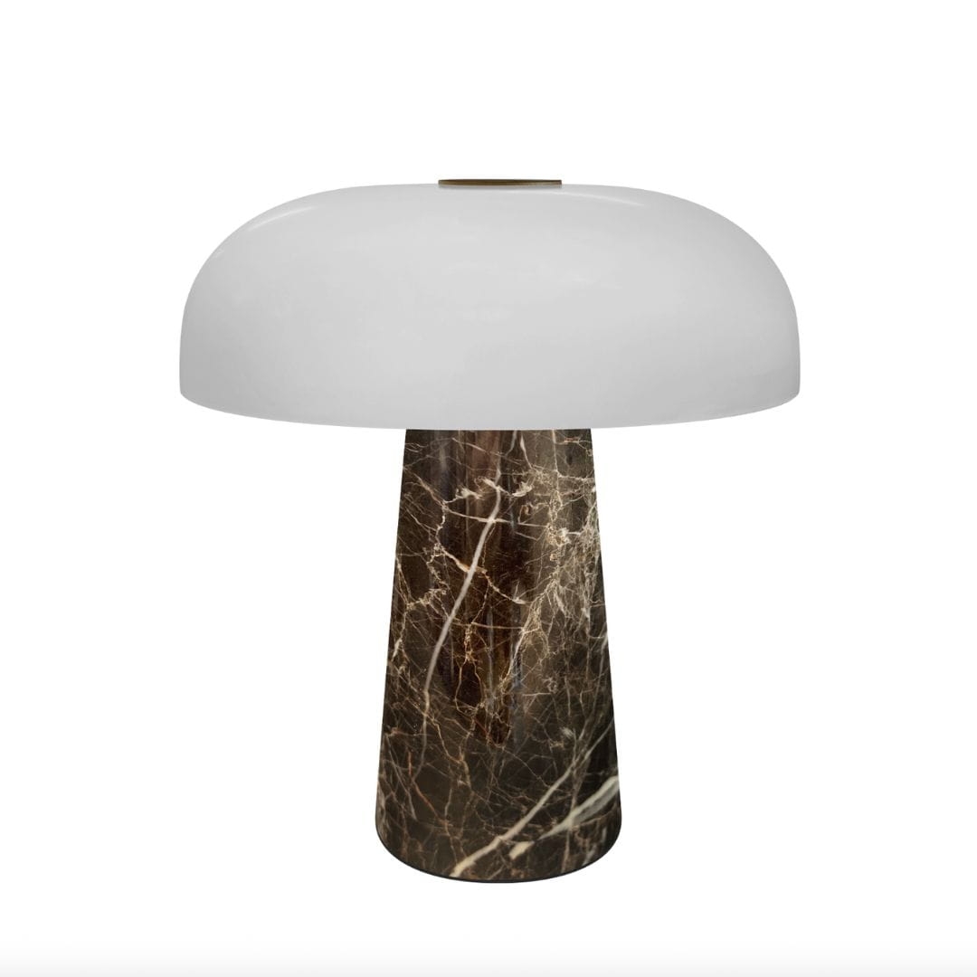 Glossy Mini Portable Bordlampe Gråbrun     fra Design For The People