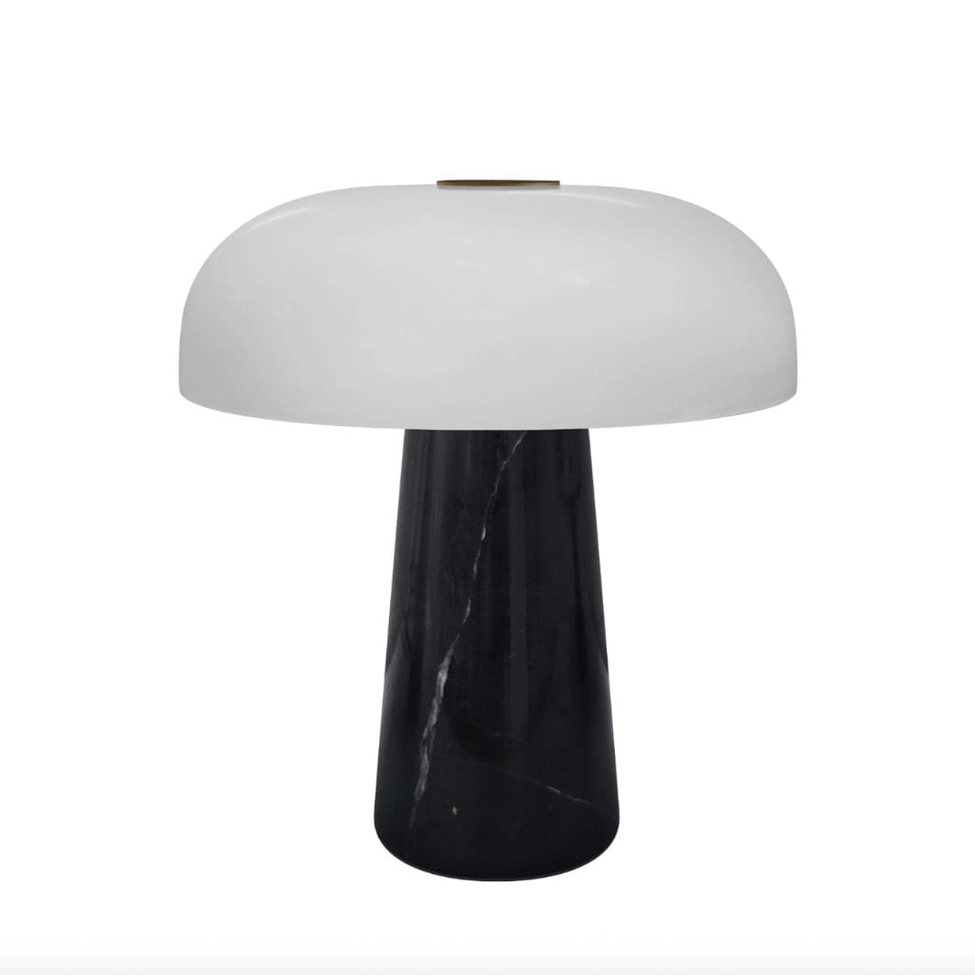 Glossy Mini Portable Bordlampe Sort     fra Design For The People