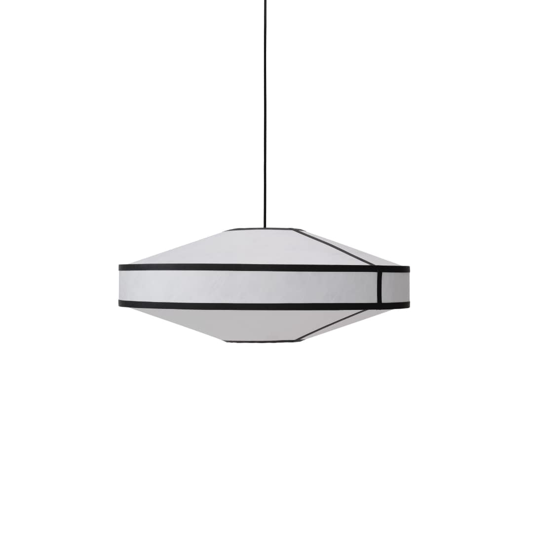 Kite Pendel Hvid Sort ø75     fra New Works