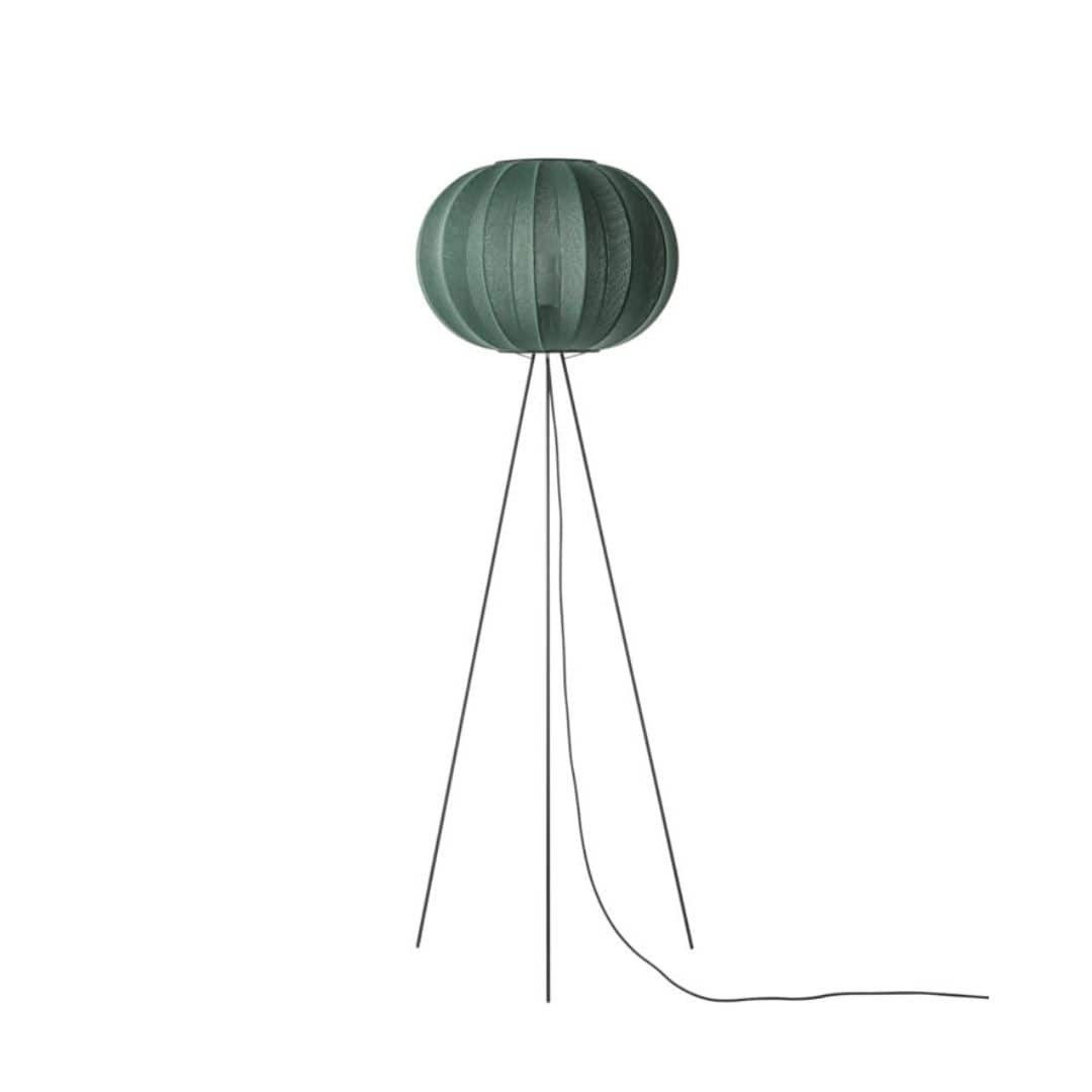 Knit Wit 45 Round Gulvlampe High Tweed Green     fra Made By Hand