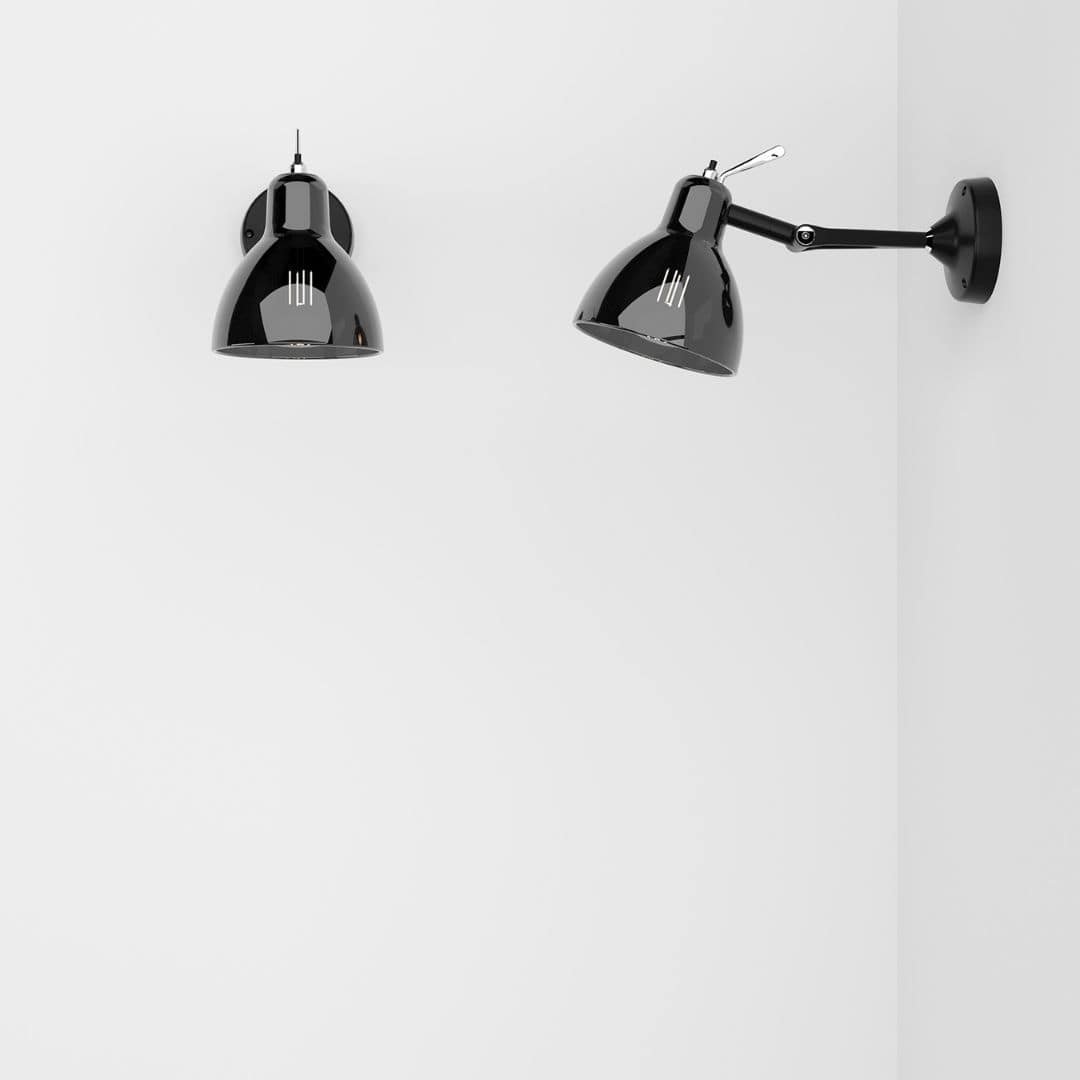 Luxy Glam H0 Væg   Loftlampe Smokey Sort     fra Rotaliana